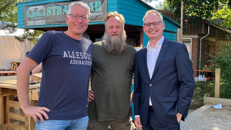 Besuch in Neumünstrum: Mit Ulf Schloßbauer
