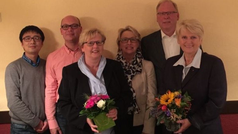 v.l.: Dakun Wu, Thorben Pries, SabineKrebs, Vera Böge, Erhard Christian Schättiger, Anna-Katharina Schättiger