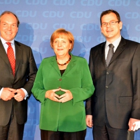 Dr. Murmann Mdb, Bundeskanzlerin und CDU Bundesvorsitzende Dr. Angela Merkel und Oberbuergermeister Dr. Tauras